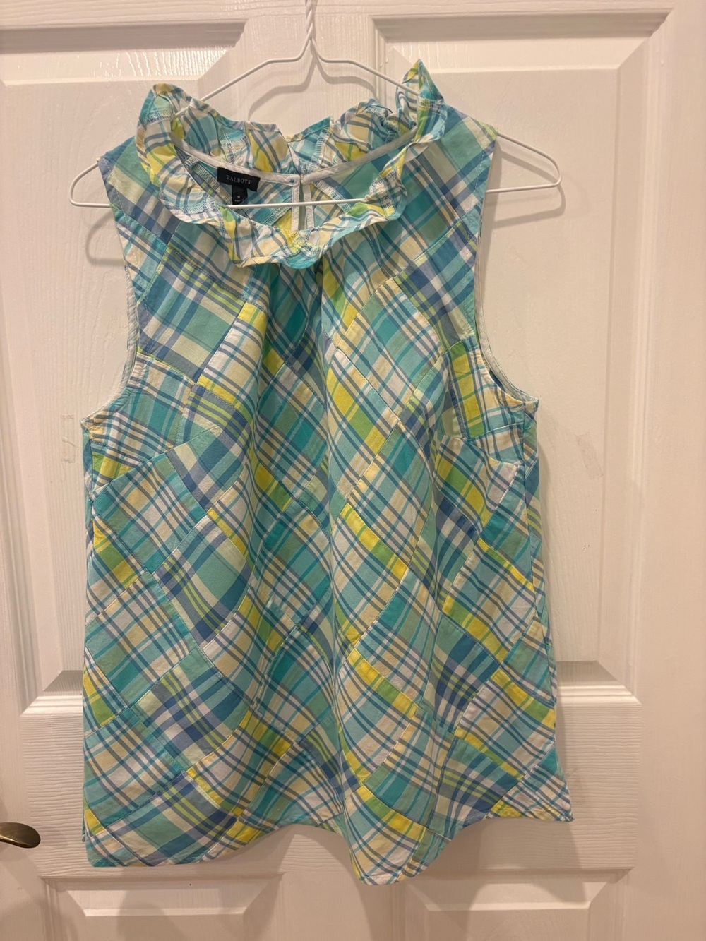 Talbots Halter Shell Madras Top